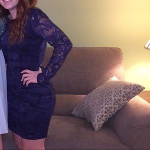 Navy lace dress